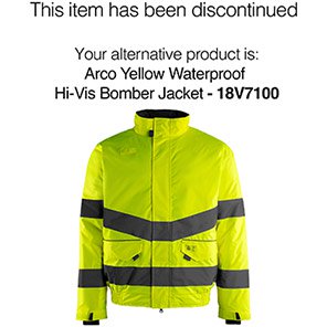 Arco Essentials Yellow Waterproof Hi-Vis Bomber Jacket