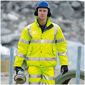 Arco Essentials Yellow Waterproof Hi-Vis Bomber Jacket