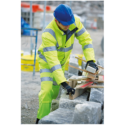 Arco Essentials Yellow Waterproof Hi-Vis Bomber Jacket