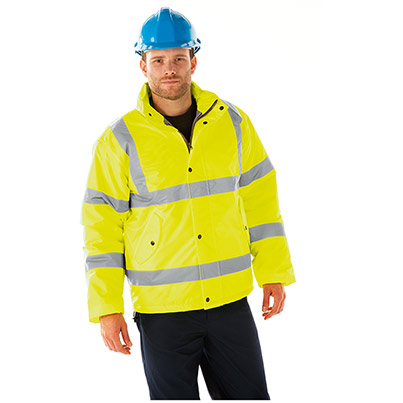 Arco Essentials Yellow Waterproof Hi-Vis Bomber Jacket