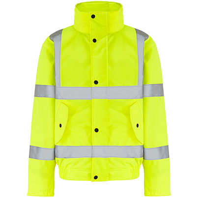 Arco Essentials Yellow Waterproof Hi-Vis Bomber Jacket