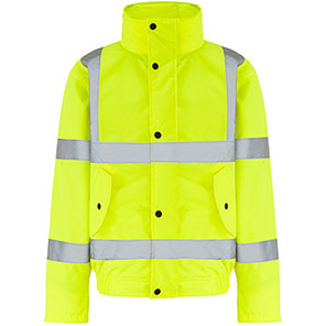 Arco Essentials Yellow Waterproof Hi-Vis Bomber Jacket