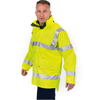 Arco Yellow Interactive Waterproof Hi-Vis Coat