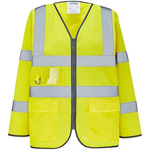 Arco Ultra Yellow Long-Sleeve Zip-Up Hi-Vis Vest 5XL