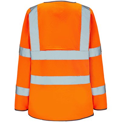 Arco Ultra Orange Long-Sleeve Zip-Up Hi-Vis Vest