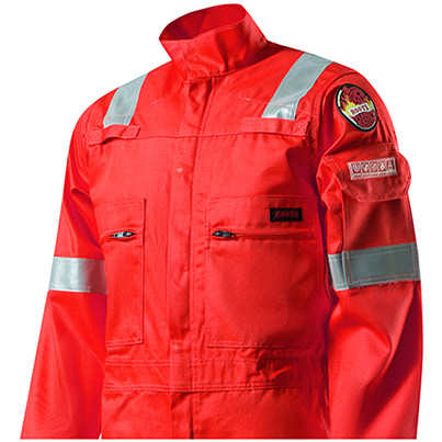 Roots Flamebuster 2 Nordic Red Arc-Flash Overalls with Kneepad Pockets