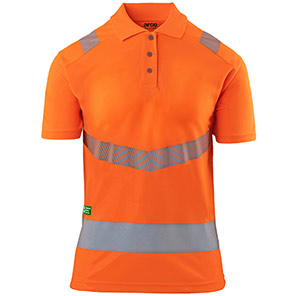 Arco Responsible Women’s Orange Hi-Vis Polo Shirt