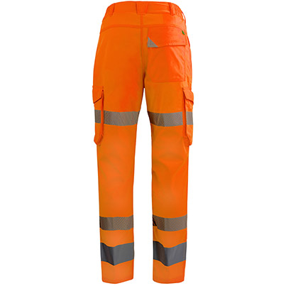 Arco Responsible Women’s Orange Hi-Vis Cargo Trousers with Kneepad Pockets