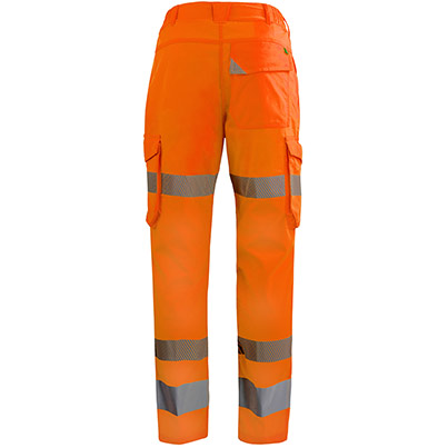 Arco Responsible Women’s Orange Hi-Vis Cargo Trousers with Kneepad Pockets