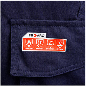 Arco Navy Arc-Flash Overalls with Kneepad Pockets