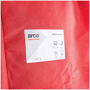 Arco SMS Type 5/6 Red Chemical Coverall