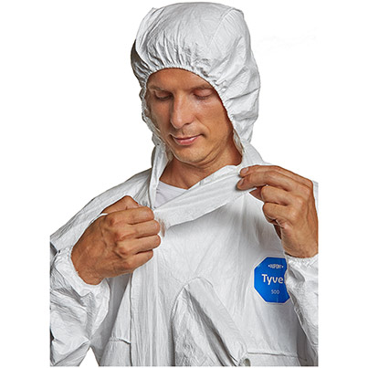 DuPont Tyvek 500 HP TY178 White Chemical Coveralls