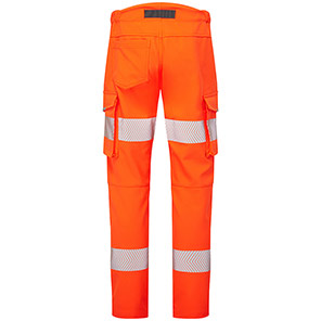 Leo EcoViz Starcross Women’s Orange Hi-Vis Stretch Trousers