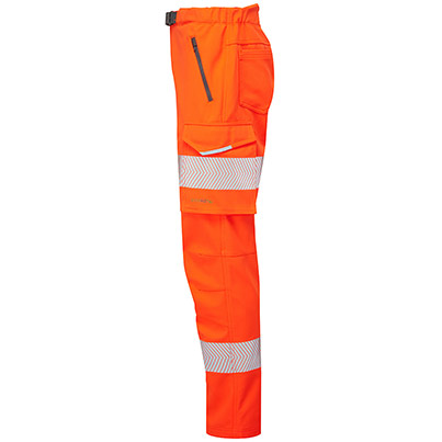 Leo EcoViz Starcross Women’s Orange Hi-Vis Stretch Trousers