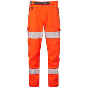 Leo EcoViz Starcross Women’s Orange Hi-Vis Stretch Trousers 26R