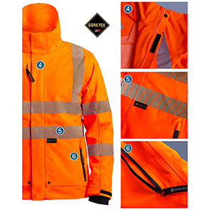 Arco Orange GORE-TEX Hi-Vis Bomber Jacket