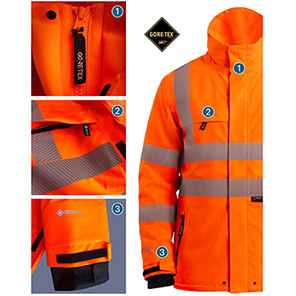 Arco Orange Interactive GORE-TEX Hi-Vis Coat