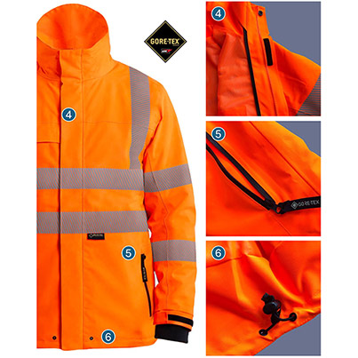 Arco Orange Interactive GORE-TEX Hi-Vis Coat