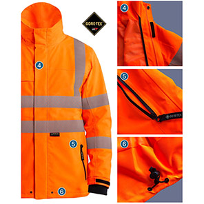 Arco Orange Interactive GORE-TEX Hi-Vis Coat