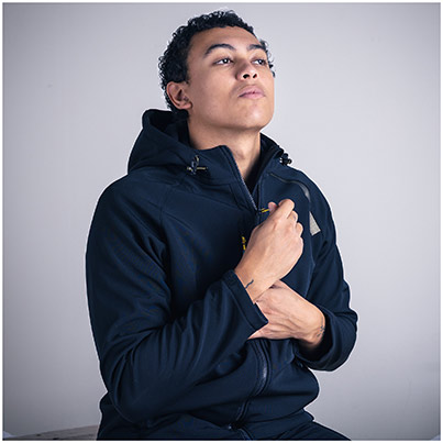TROJAN Men’s Navy Hooded Softshell Jacket