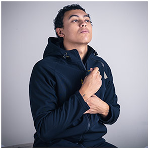 TROJAN Men’s Navy Hooded Softshell Jacket