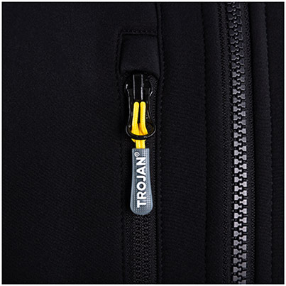 TROJAN Men’s Black Hooded Softshell Jacket