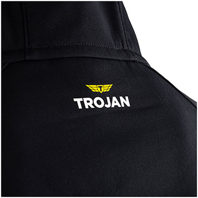 TROJAN Men’s Black Hooded Softshell Jacket