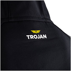TROJAN Men’s Black Hooded Softshell Jacket