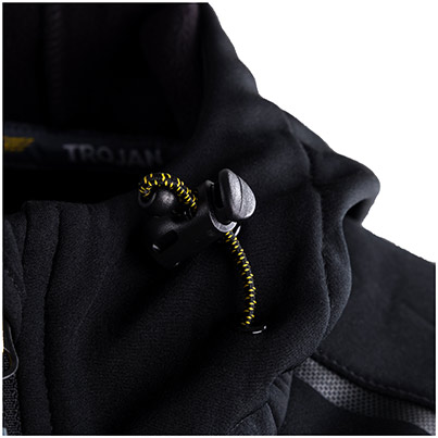 TROJAN Men’s Black Hooded Softshell Jacket