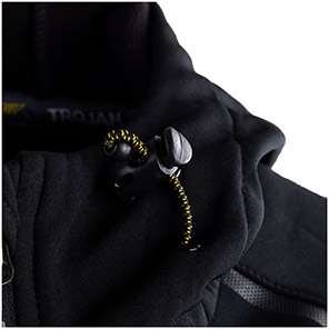 TROJAN Men’s Black Hooded Softshell Jacket