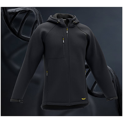 TROJAN Men’s Black Hooded Softshell Jacket