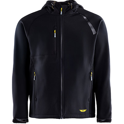 TROJAN Men’s Black Hooded Softshell Jacket