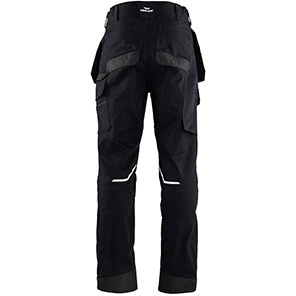 TROJAN Stretch Men’s Black Cargo Trousers with Holster Pockets