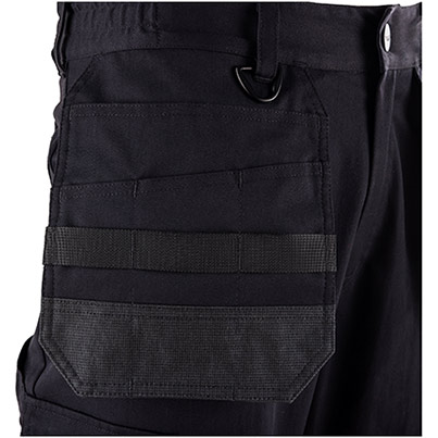 TROJAN Stretch Men’s Black Cargo Trousers with Holster Pockets