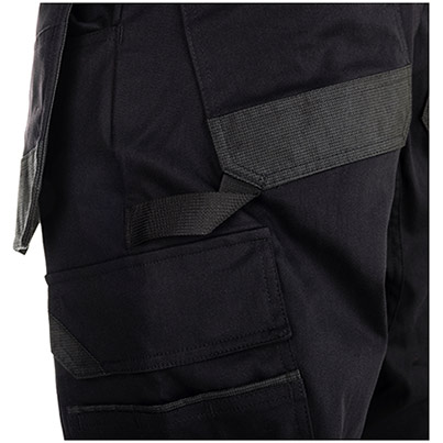 TROJAN Stretch Men’s Black Cargo Trousers with Holster Pockets
