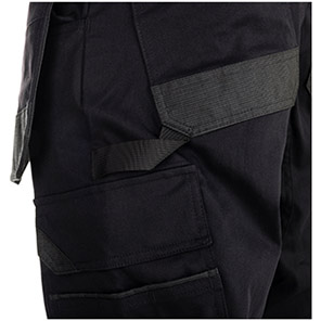 TROJAN Stretch Men’s Black Cargo Trousers with Holster Pockets
