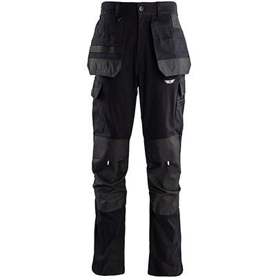 TROJAN Stretch Men’s Black Cargo Trousers with Holster Pockets