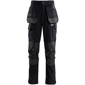 TROJAN Stretch Men’s Black Cargo Trousers with Holster Pockets 34R