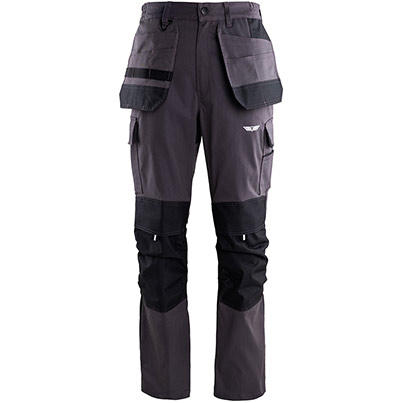 TROJAN Stretch Men’s Grey Cargo Trousers with Holster Pockets