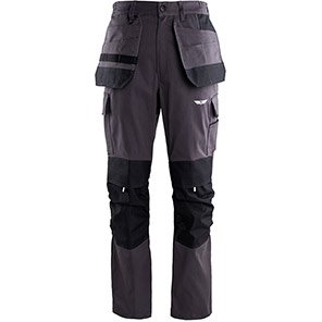 TROJAN Stretch Men’s Grey Cargo Trousers with Holster Pockets 46T