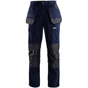 TROJAN Stretch Men’s Navy Cargo Trousers with Holster Pockets 46T