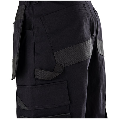 TROJAN Stretch Men’s Black Cargo Shorts with Holster Pockets