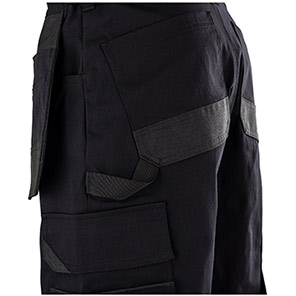 TROJAN Stretch Men’s Black Cargo Shorts with Holster Pockets