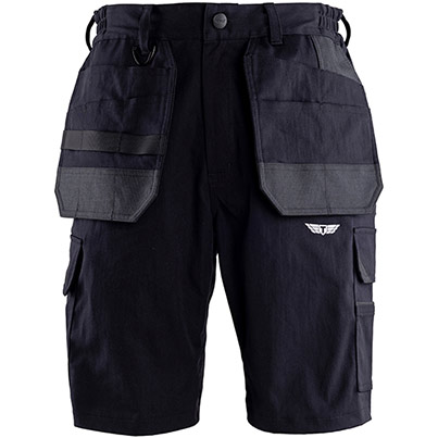 TROJAN Stretch Men’s Black Cargo Shorts with Holster Pockets