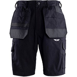 TROJAN Stretch Men’s Black Cargo Shorts with Holster Pockets