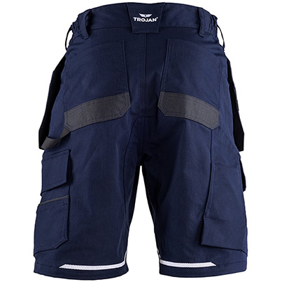 TROJAN Stretch Men’s Navy Cargo Shorts with Holster Pockets