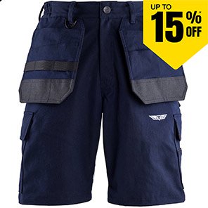 TROJAN Stretch Men’s Navy Cargo Shorts with Holster Pockets 46
