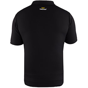 TROJAN Men’s Black Polo T-Shirt