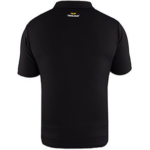 TROJAN Men’s Black Polo T-Shirt