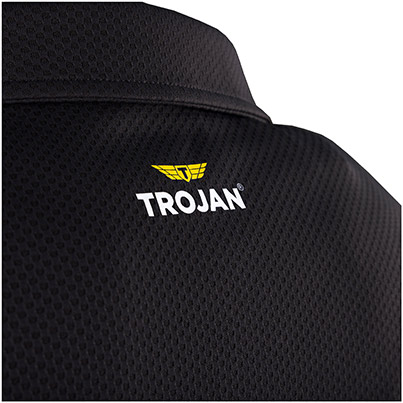 TROJAN Men’s Black Polo T-Shirt